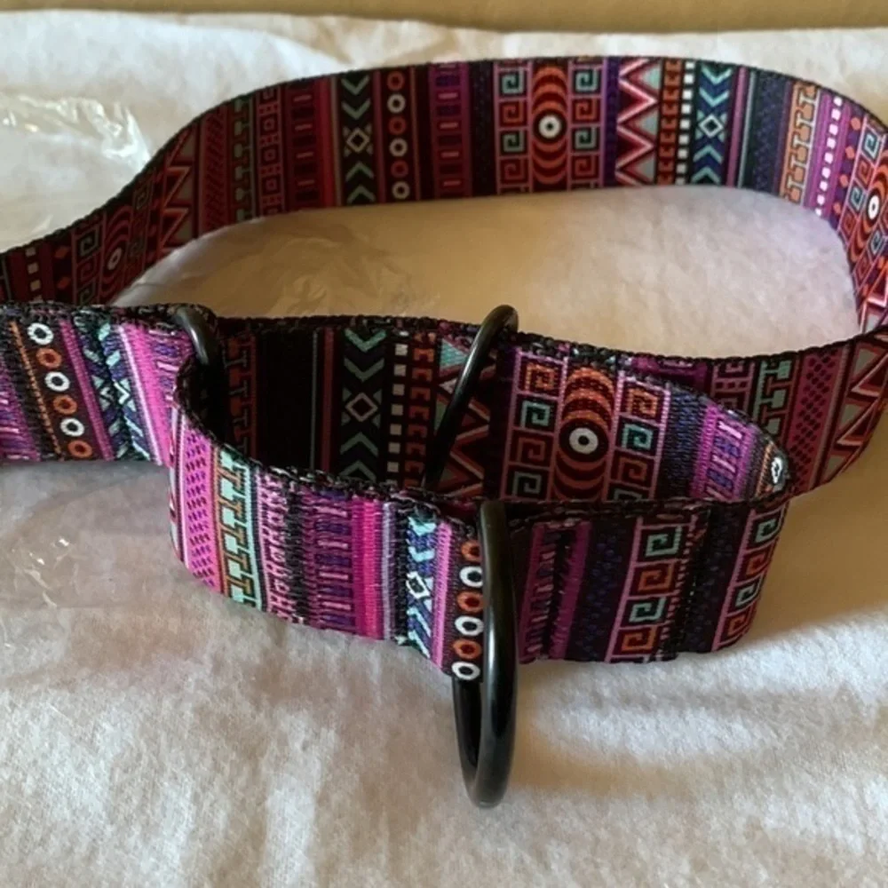 Nwt, Beautiful Dog Collar Tribal Aztec Martin, Multi Color. Size Large